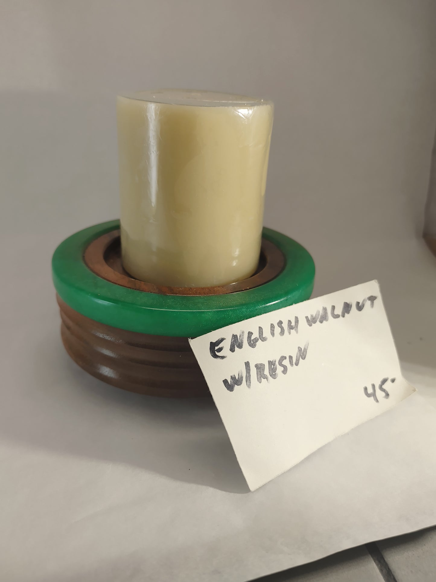 Verdant Walnut Luminary Candleholder